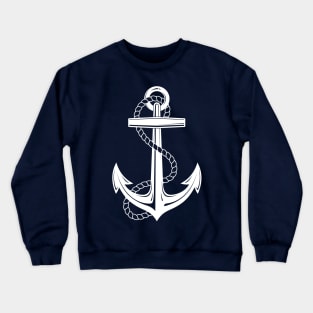 White Anchor Crewneck Sweatshirt